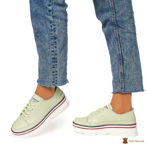 Pantofi DAMA DIN PIELE NATURALA LF0972 CULOARE : VERDE - Img 2