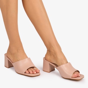 Pantofi eleganti dama din Piele ECOLOGICA Model Simplu LF1088 CULOARE: Nude