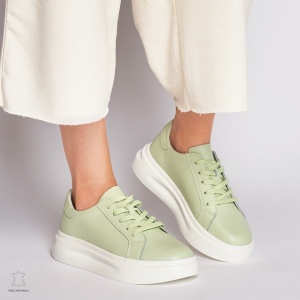 Pantofii casual de dama din piele naturală cu șiret comozi și versatili LF1447