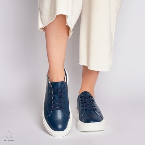 Pantofii casual de dama din piele naturală cu șiret comozi și versatili LF1447 - Img 2