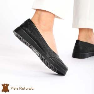 Balerini Dama Piele naturală LF0026 NEGRU - Img 2