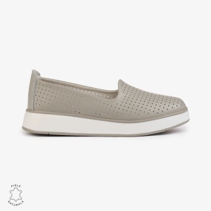 BALERINI Dama Piele Naturala PERFORATA LF1006 Culoare: GRI - Img 2