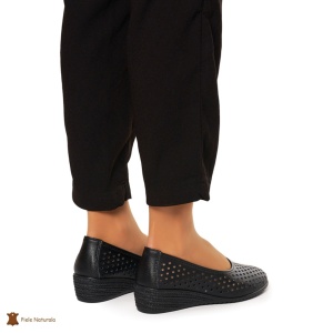 Balerini Dama Piele Naturala Slip-on LF0075 NEGRU - Img 4