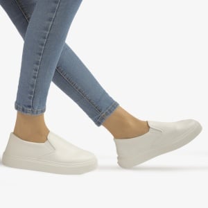 MOCASINI Sport din PIELE ECOLOGICA LF0965 CULOARE: ALB - Img 3