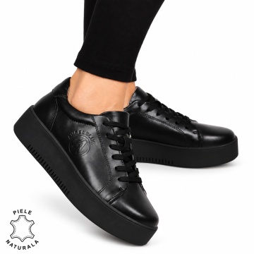 Pantofi Casual DAMA din PIELE Naturala cu talpa inalta LF1455