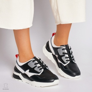 Pantofi Casual dama din Piele naturala LF0035 Negru