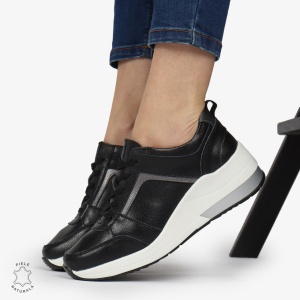 Pantofi Casual dama din Piele naturala LF1333 NEGRU