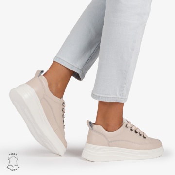Pantofi casual dama piele naturala LF0869 ROZ - Img 3