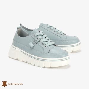 Pantofi Casual de dama din Piele naturala Interior confortabil LF0488 Albastru
