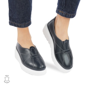 Pantofi Casual de dama din Piele Naturala LF0918 BLEUMARIN