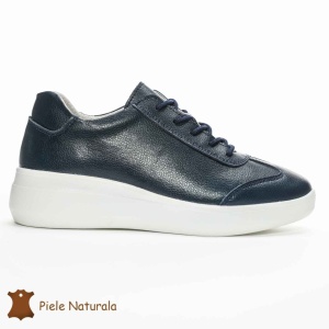 Pantofi casual elegante de dama din piele naturala LF0221 BLEUMARIN - Img 2