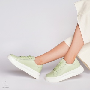 Pantofii casual de dama din piele naturală cu șiret comozi și versatili LF1447 - Img 2