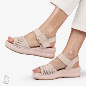 SAndale DAMA SPORT DIN PIELE NATURALA CU INCHIDERE CATARAMA LF1411 ROZ