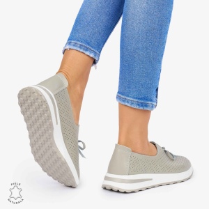 BALERINI dama din Piele Naturala LF1060 CULOARE: GRI - Img 3