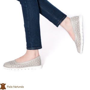 Balerini Dama Piele naturală LF0030 GRI