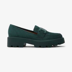 Mocasini dama din Piele Ecologica intoarsa LF0563VERDE