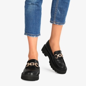 Mocasini dama din Piele Ecologica LF0548 NEGRU