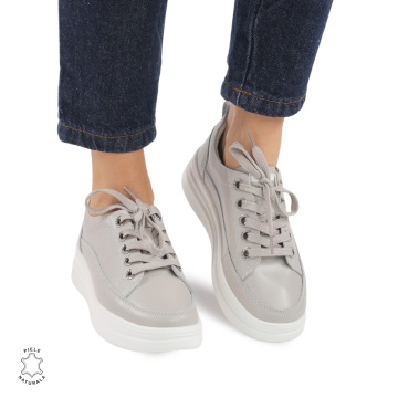 Pantofi casual dama piele naturala LF0869 GRI - Img 2
