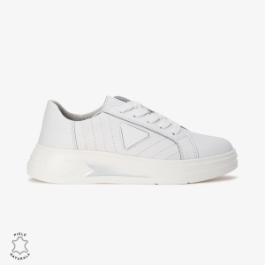 Pantofi Casual de dama din Piele naturala LF0523 ALB - Img 3