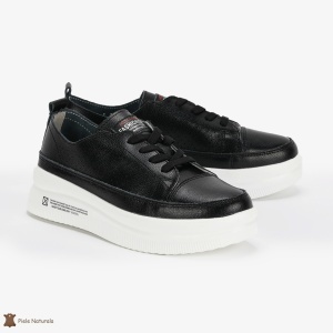 Pantofi Casual de dama din Piele naturala Șic Urban LF0487 NEGRU