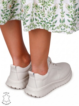 Pantofi damă din piele naturală cu aspect elegant LF1816 bej - Img 3