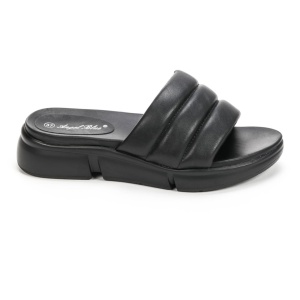 Papuci dama din Piele Ecologica negre LF0212 - Img 2