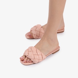 Papuci dama din Piele Ecologica roz LF0151 - Img 3