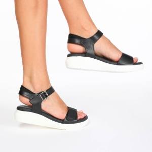 Sandale dama din Piele Ecologica LF0220 Negru