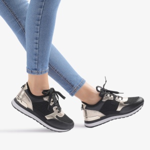 SNEAKERS dama din piele ecologica LF0706 AURIU