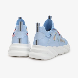 SNEAKERS Dama din Piele Ecologica si textil LF0130 Albastru - Img 3
