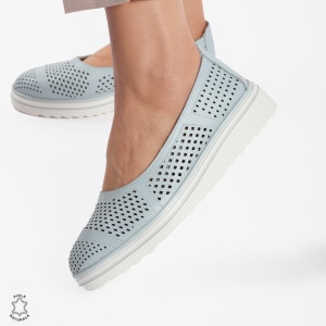 Balerini Dama Piele naturală LF0105 ALBASTRU