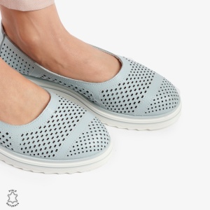Balerini Dama Piele naturală LF0105 ALBASTRU - Img 2
