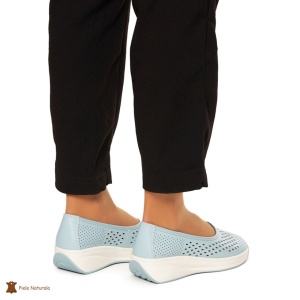 Balerini Dama Piele Naturala Slip-on LF0076 ALBASTRU - Img 4
