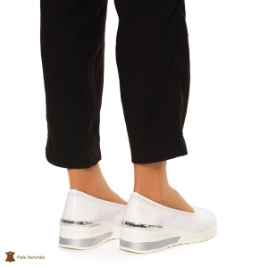 Balerini Dama Piele Naturala slip-on LF0082 ALB - Img 4