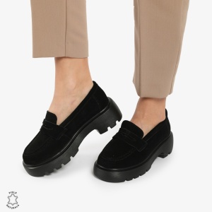 Mocasini dama din Piele naturală INTOARSA LF1321 - Img 2