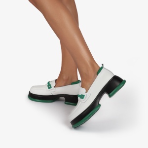 Mocasini dama din Piele Naturala LF0841 ALB - Img 2