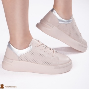 Pantofi Casual Dama din Piele naturală LF0117 ROZ