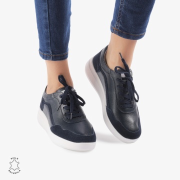 Pantofi Casual dama din Piele Naturala LF0845 BLEUMARIN - Img 2