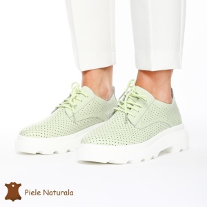 Pantofi Casual Dama Piele naturală LF0207 VERDE