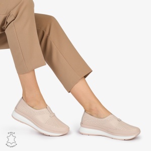 PANTOFI CASUAL Dama Piele Naturala USOR INALTA LF1050 Culoare: ROZ