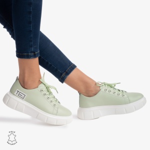 Pantofi Casual de dama din Piele naturala LF0527 Verde