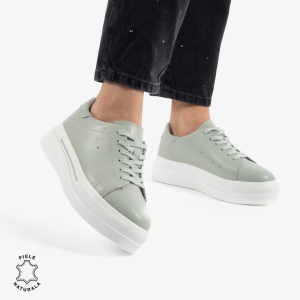 PANTOFI CASUAL DE DAMA DIN PIELE NATURALA LF0769 barilla