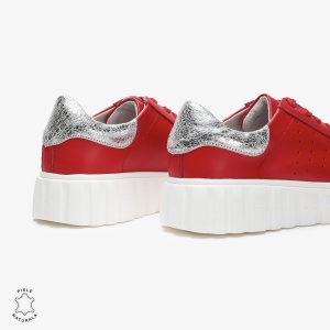 Pantofi Casual din Piele Naturala LF0680 ROSU - Img 3