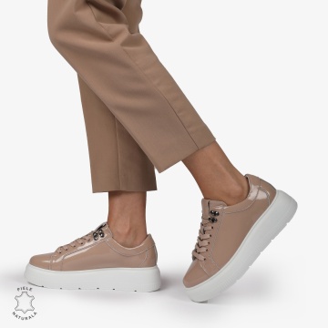 Pantofi CASUAL PIELE NATURALA LACUITA LF1294 ROZ - Img 2