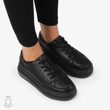 Pantofi CASUAL PIELE NATURALA LF1271 Negru