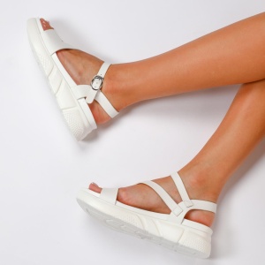 Sandale dama din Piele Ecologica LF0211 Alb