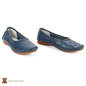 Balerini Bleumarin Din Piele Naturala LF0223 - Img 2