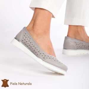 Balerini Dama Piele naturală LF0026 GRI
