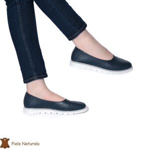 Balerini Dama Piele naturală LF0030 BLEUMARIN - Img 2