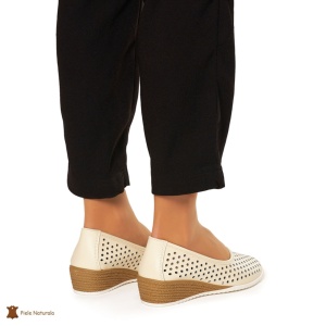 Balerini Dama Piele Naturala Slip-on LF0075 BEJ - Img 4